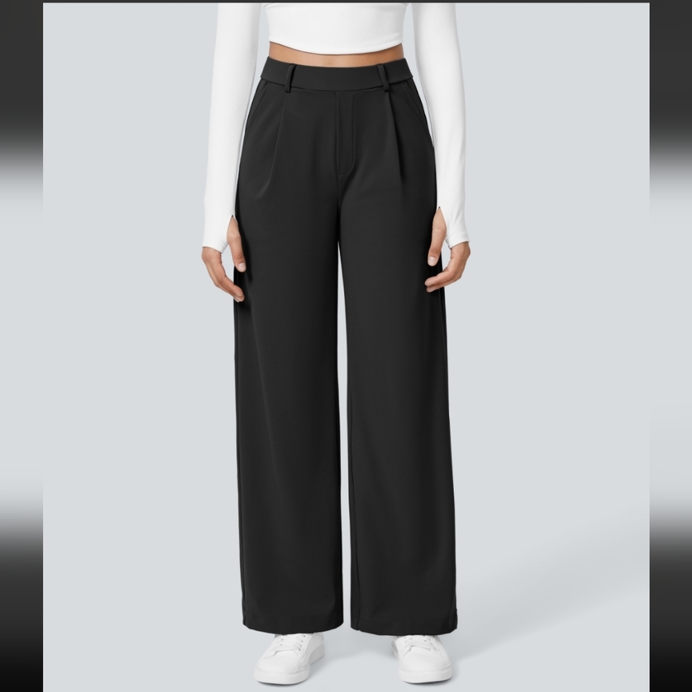 HALARA Black Wide-Leg Pants. NWT. L